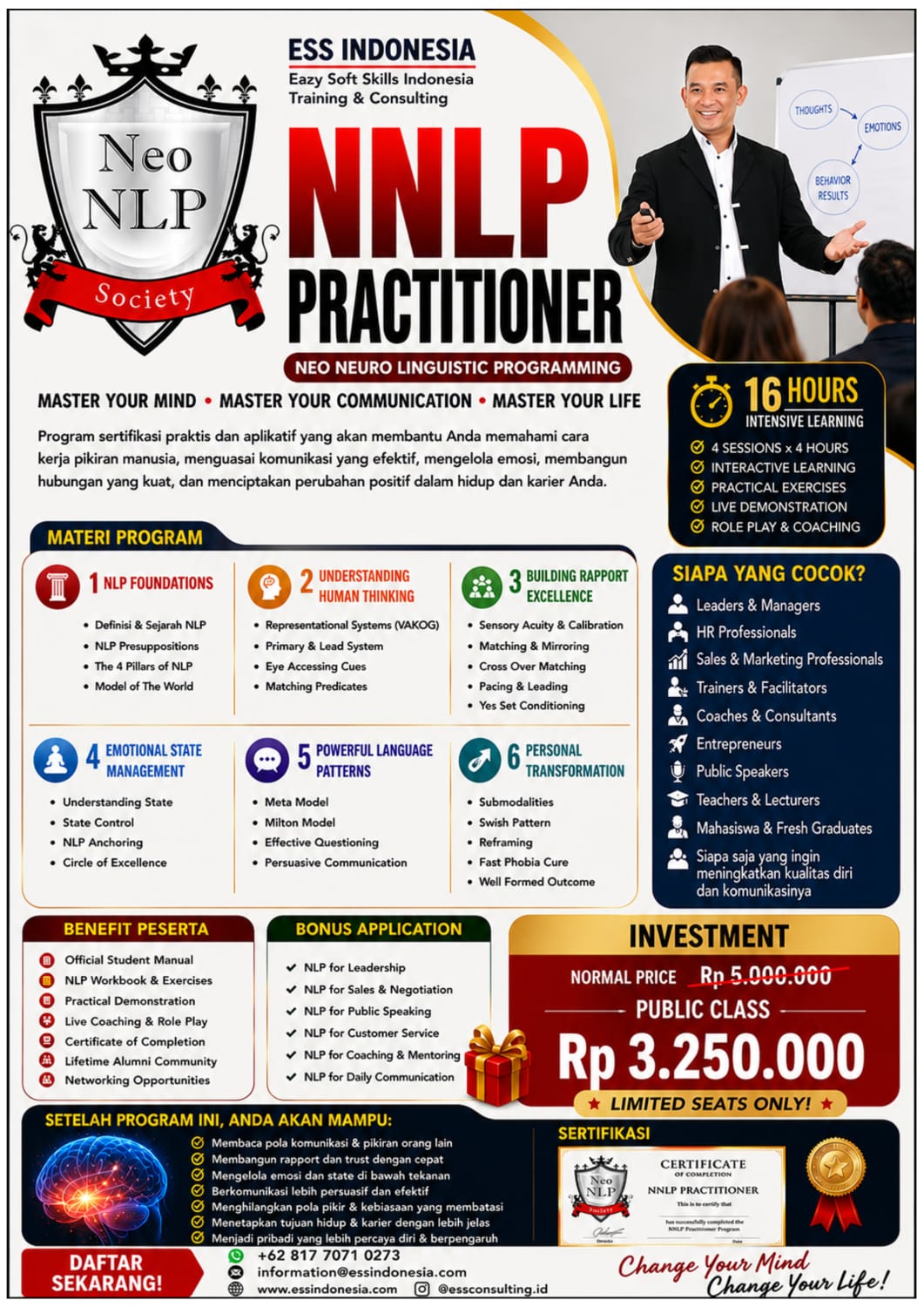 NNLP Practitioner – Neo Neuro Linguistic Programming Certification